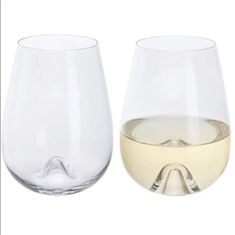 Dartington Crystal 2 Stemless Crystal Wine Glasses